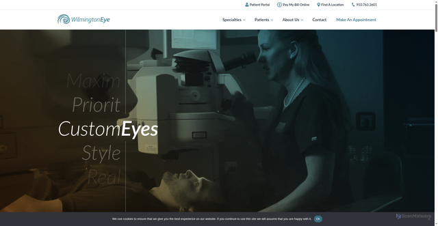 Security scan screenshot of https://wilmingtoneye.com/