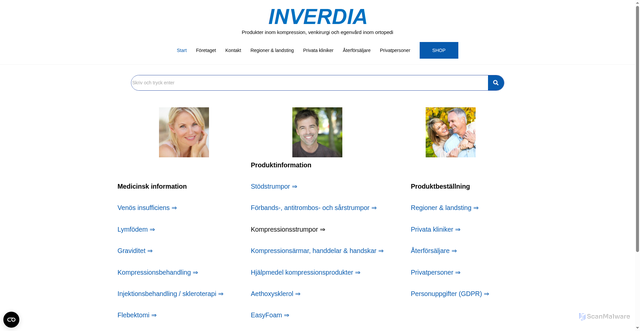 Security scan screenshot of https://inverdia.se