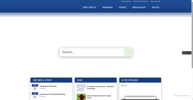 Security scan screenshot of https://www.bartlettil.gov/