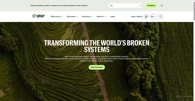 Security scan screenshot of https://www.wrap.ngo/eu