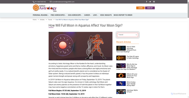 Security scan screenshot of https://order.indianastrology2000.com/astrology-articles/full-moon-in-aquarius.html
