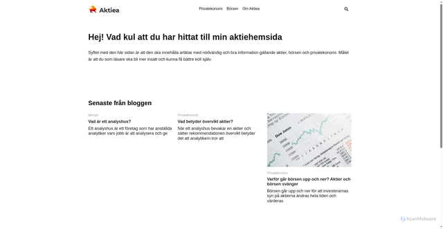 Security scan screenshot of https://aktiea.se