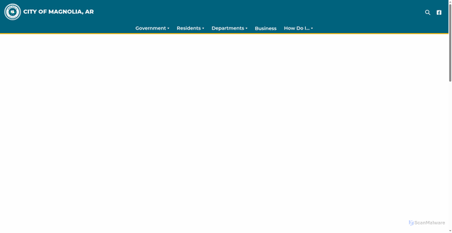 Security scan screenshot of https://www.magnolia-ar.gov/