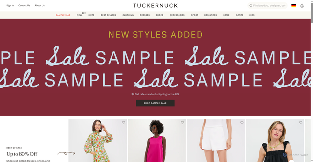 Security scan screenshot of https://tnuck.com