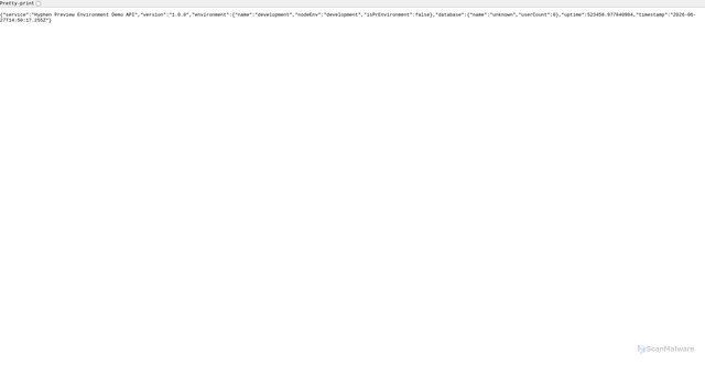 Security scan screenshot of https://menu.app