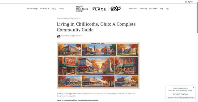 Security scan screenshot of https://www.thetomlinson.group/blog/living-in-chillicothe-ohio-guide