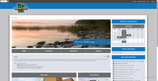 Security scan screenshot of https://hubbardcounty.civicweb.net/Portal/