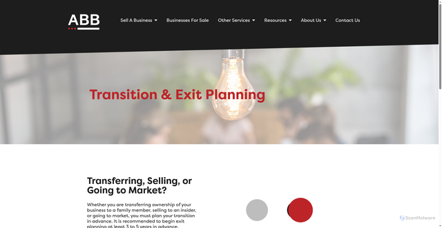 Security scan screenshot of https://abb-businessbrokers.com/exit-transition-planning/
