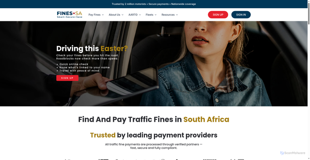 Security scan screenshot of http://finessabl.top/