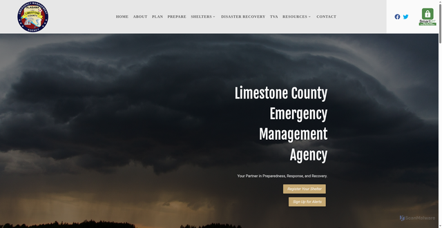 Security scan screenshot of https://limestonecountyema-al.gov/