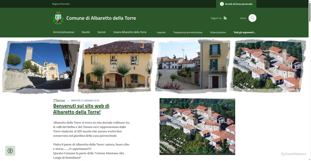 Security scan screenshot of https://www.comune.albarettodellatorre.cn.it