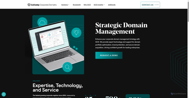 Security scan screenshot of https://gcd.com/