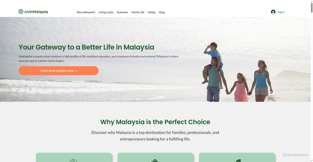 Security scan screenshot of http://www.livinmalaysia.com/