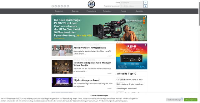 Security scan screenshot of https://www.film-tv-video.de
