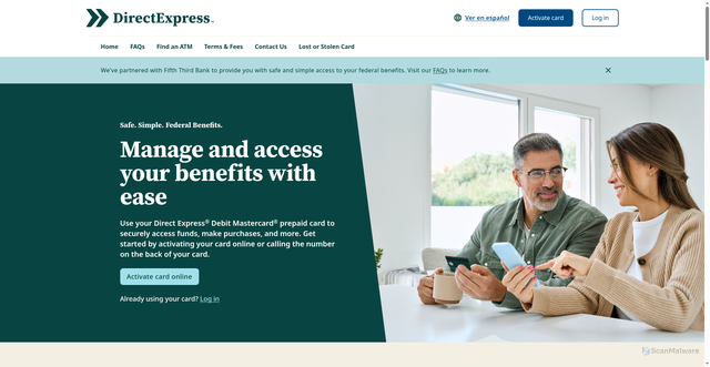 Security scan screenshot of https://www.usdirectexpress.com