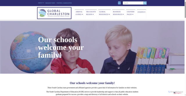Security scan screenshot of https://globalcharleston.org/school/