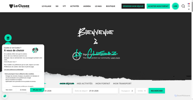 Security scan screenshot of https://laclusaz.com