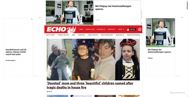 Security scan screenshot of https://www.liverpoolecho.co.uk