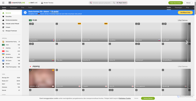Security scan screenshot of https://id.xham.live
