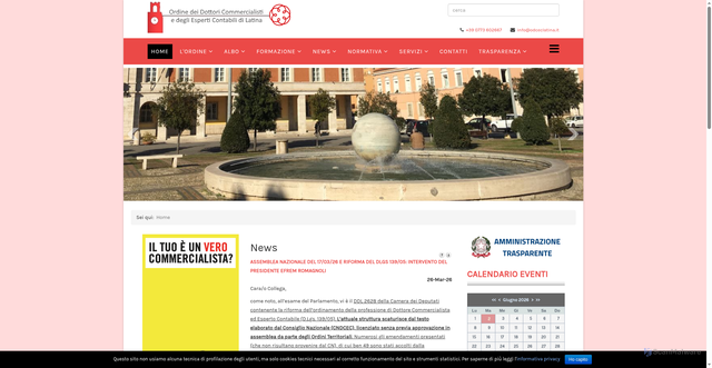 Security scan screenshot of https://www.odceclatina.it