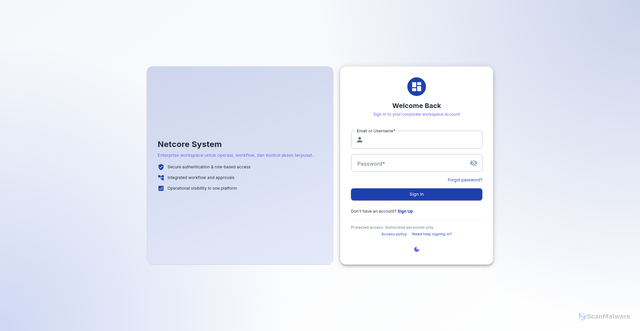 Security scan screenshot of https://netcoresystem2.pages.dev/
