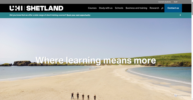 Security scan screenshot of https://www.shetland.uhi.ac.uk/