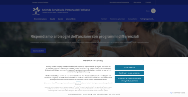 Security scan screenshot of https://aspforlivese.it/