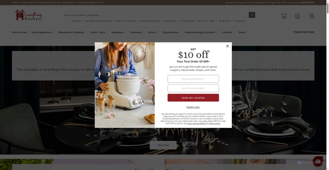 Security scan screenshot of https://everythingkitchens.com