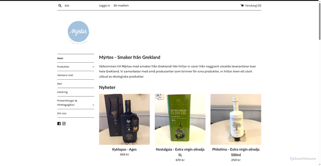 Security scan screenshot of https://myrtos.se