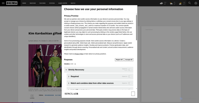 Security scan screenshot of https://kimatv.com/news/entertainment/kim-kardashian-gifted-her-alls-fair-co-stars-salmon-sperm-facials-sarah-paulson