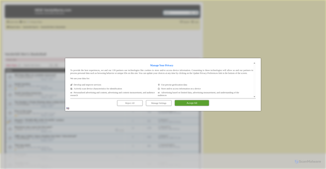 Security scan screenshot of https://vandymania.com/viewforum.php?f=3