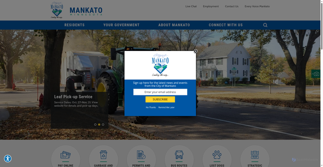 Security scan screenshot of https://www.mankatomn.gov/