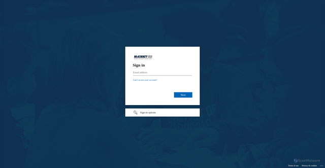 Security scan screenshot of https://mckinneyisdnet-my.sharepoint.com