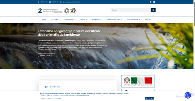 Security scan screenshot of https://www.izsmportici.it/