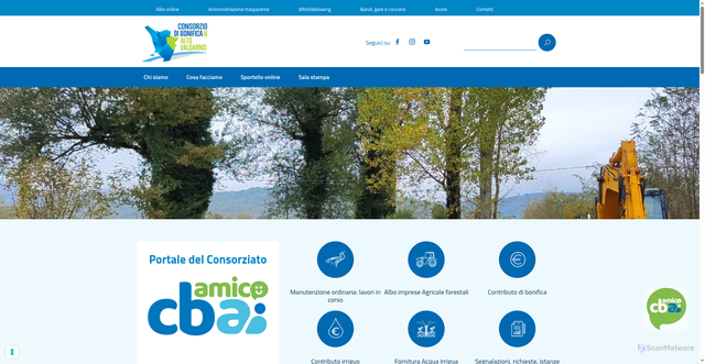Security scan screenshot of https://www.cbaltovaldarno.it/