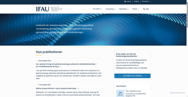 Security scan screenshot of https://www.ifau.se