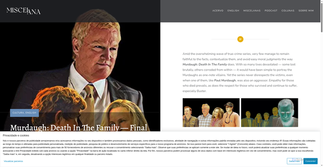 Security scan screenshot of https://miscelana.com/2025/11/20/murdaugh-death-in-the-family-final-episode-recap-the-man-in-the-glass/