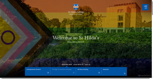 Security scan screenshot of http://www.st-hildas.ox.ac.uk