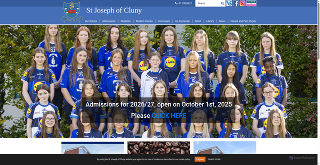 Security scan screenshot of https://clunykilliney.ie/