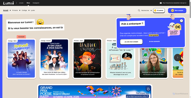Security scan screenshot of https://lumni.fr