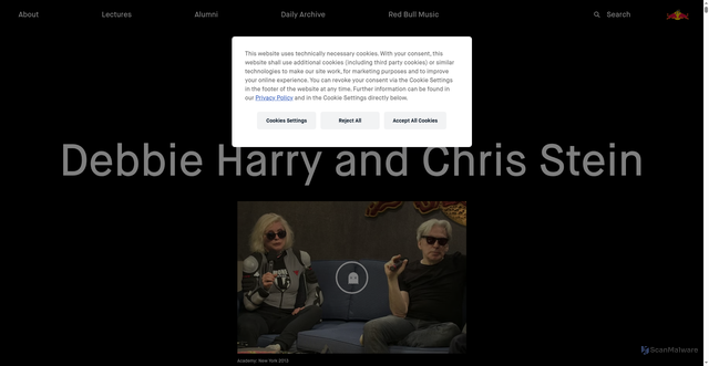 Security scan screenshot of https://www.redbullmusicacademy.com/lectures/blondie-lecture/