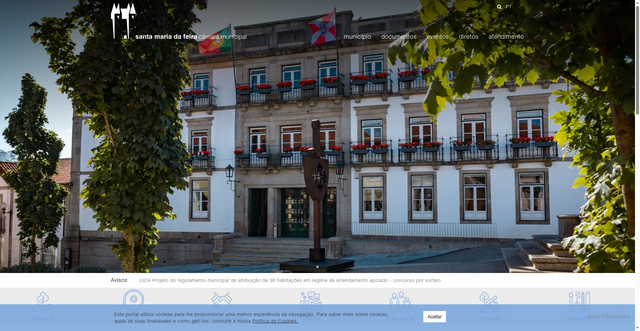 Security scan screenshot of https://cm-feira.pt