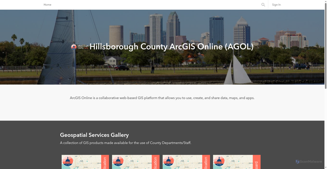 Security scan screenshot of https://hillsborough.maps.arcgis.com