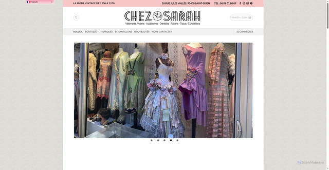 Security scan screenshot of https://chezsarah.net