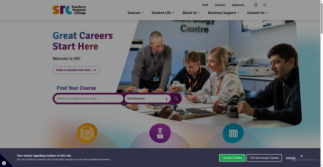 Security scan screenshot of https://www.src.ac.uk/