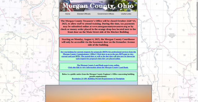 Security scan screenshot of https://morgancounty-oh.gov/