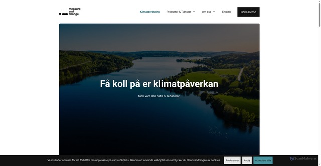Security scan screenshot of https://klimatbokslut.se