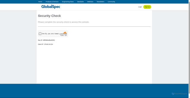 Security scan screenshot of https://partimages.globalspec.com