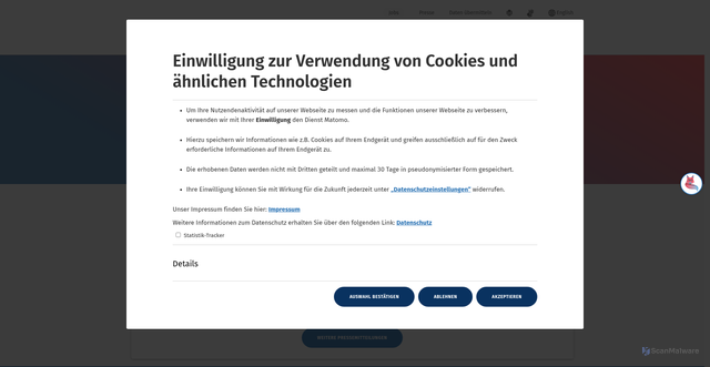 Security scan screenshot of http://www.destatis.de