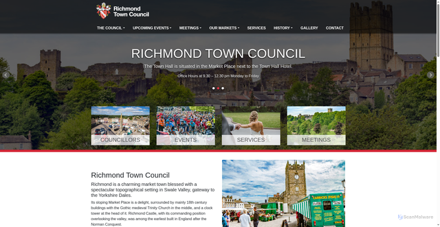Security scan screenshot of https://www.richmondtowncouncil.org.uk/